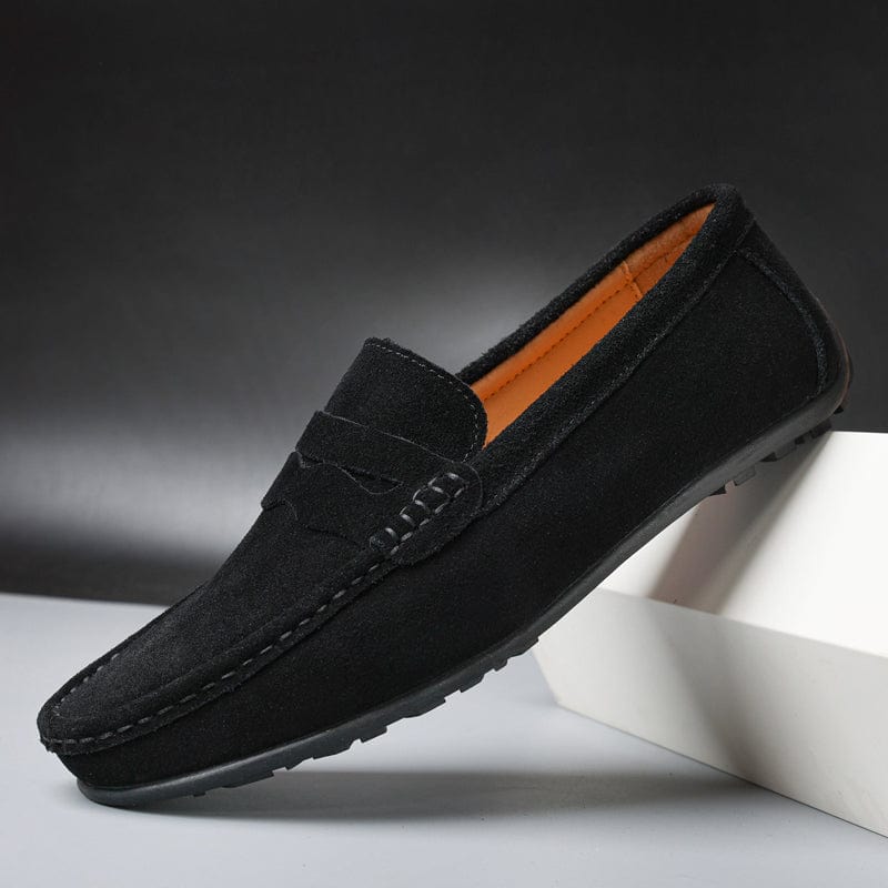 Men's Suede Penny Loafer Moccasins