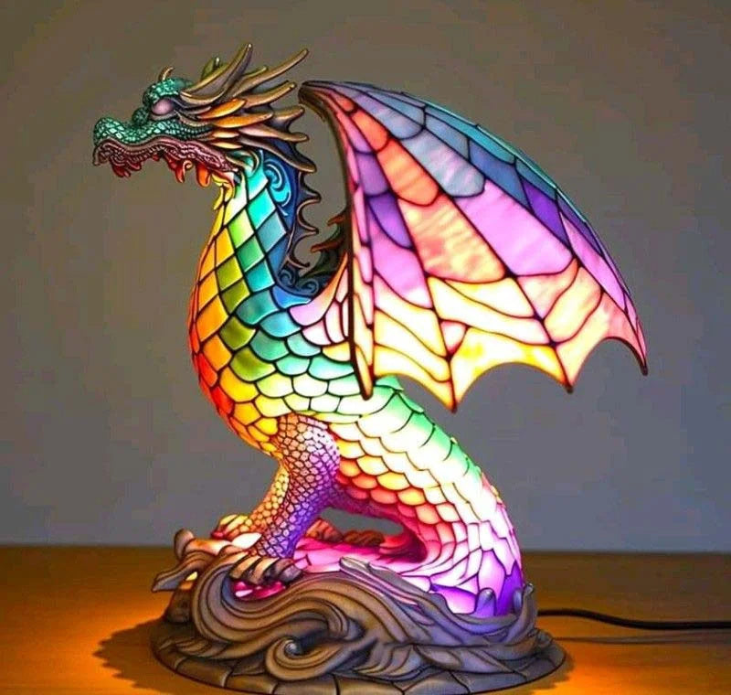 Stained-Glass Effect Animal Table Light
