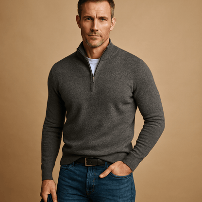 PULL À DEMI-FERMETURE ÉCLAIR POUR HOMMES