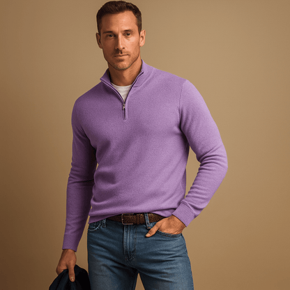 PULL À DEMI-FERMETURE ÉCLAIR POUR HOMMES