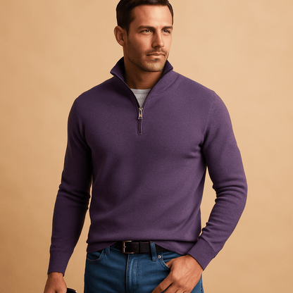 PULL À DEMI-FERMETURE ÉCLAIR POUR HOMMES