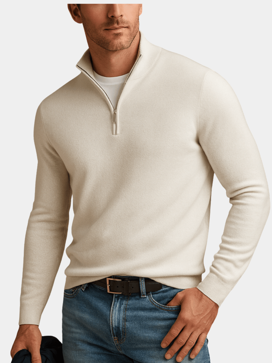 PULL À DEMI-FERMETURE ÉCLAIR POUR HOMMES