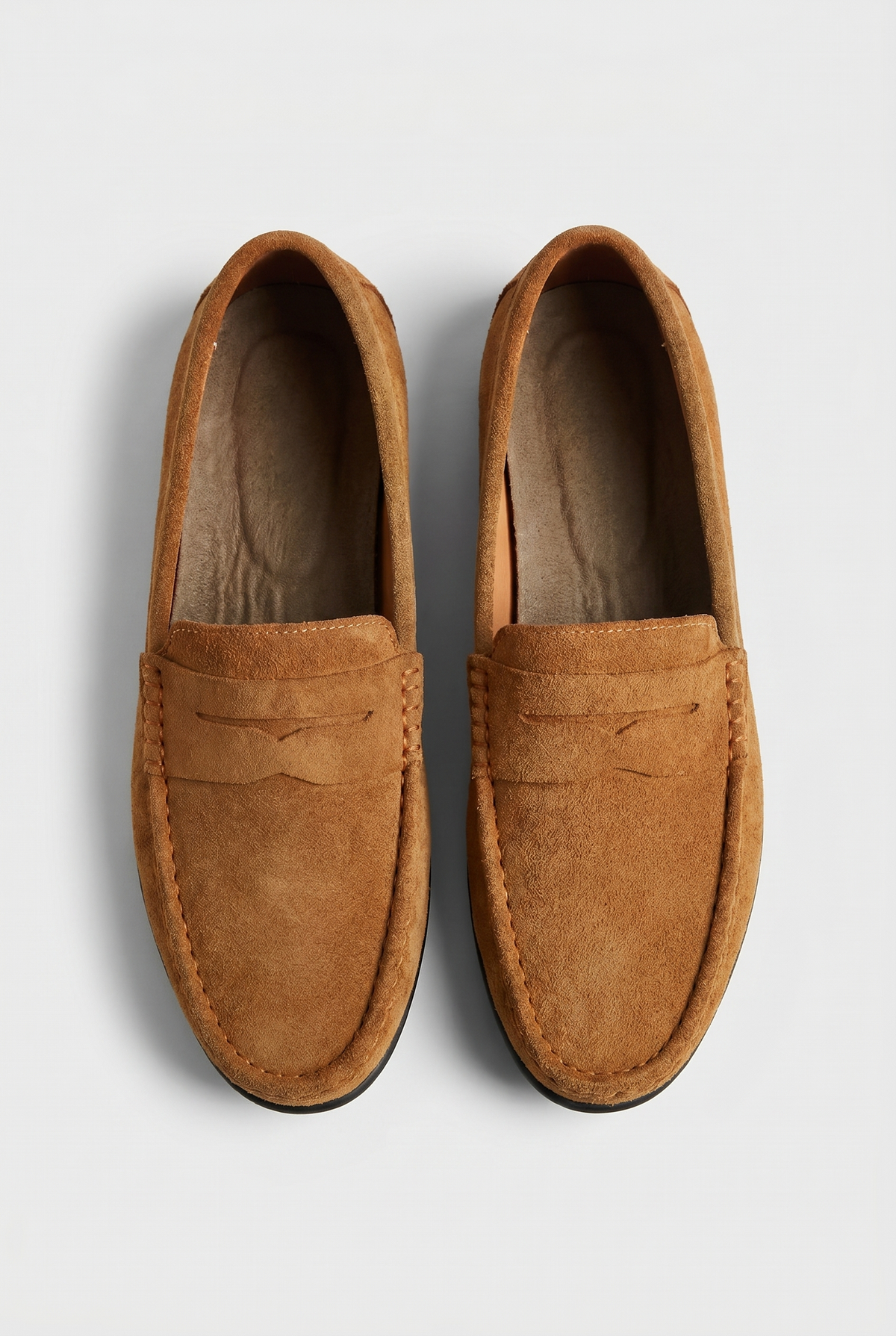 Men's Suede Penny Loafer Moccasins
