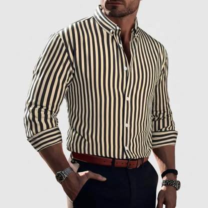 CHEMISE STRETCH À RAYURES POUR HOMMES