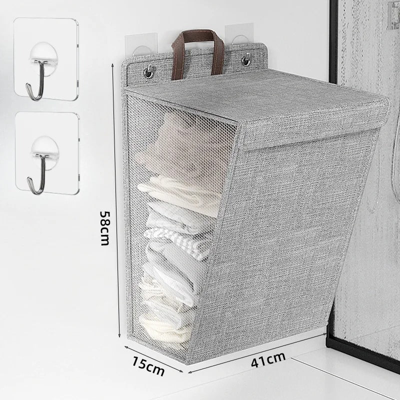 Wall-Mounted Foldable Laundry Basket
