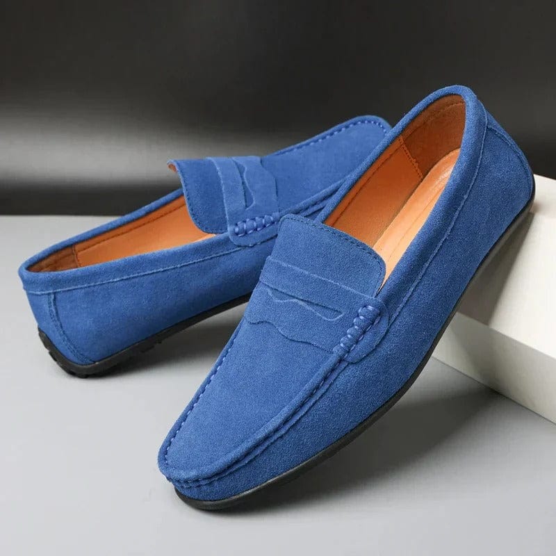 Men's Suede Penny Loafer Moccasins