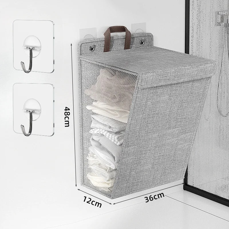 Wall-Mounted Foldable Laundry Basket